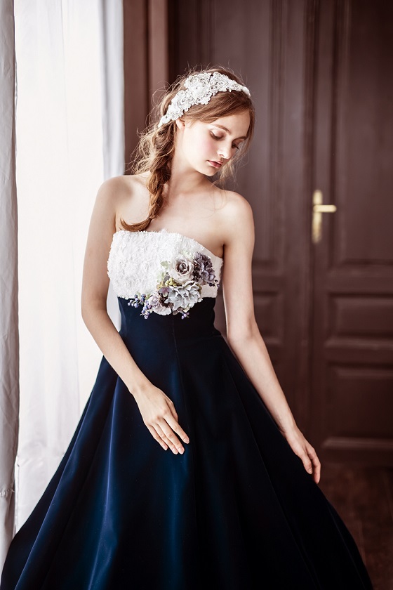 紺ドレス、カラードレス画像